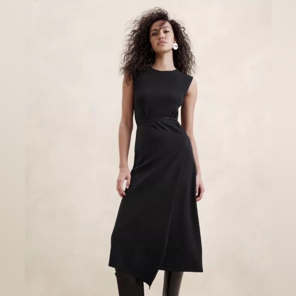 NWT Banana Republic Black CeCe Knit Wrap Size Medium.